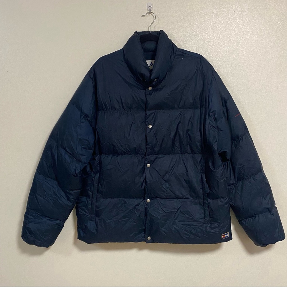 Holubar Jacket Men's Size XL Navy Down Puffer Coat Mustang Jacket